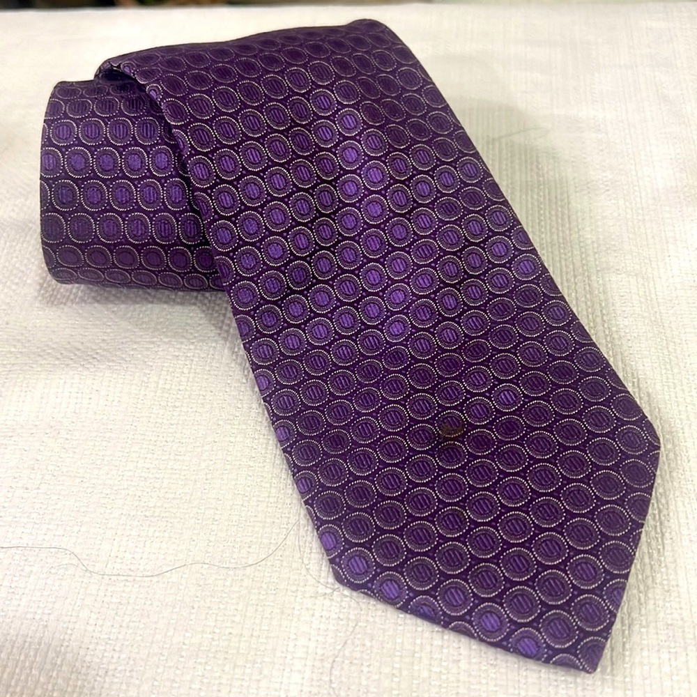 63 CORTINA Purple Silk Tie • Made in Italy